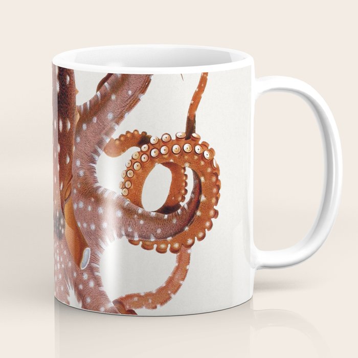 White Spotted Octopus Coffee Mug Gallery Image 1