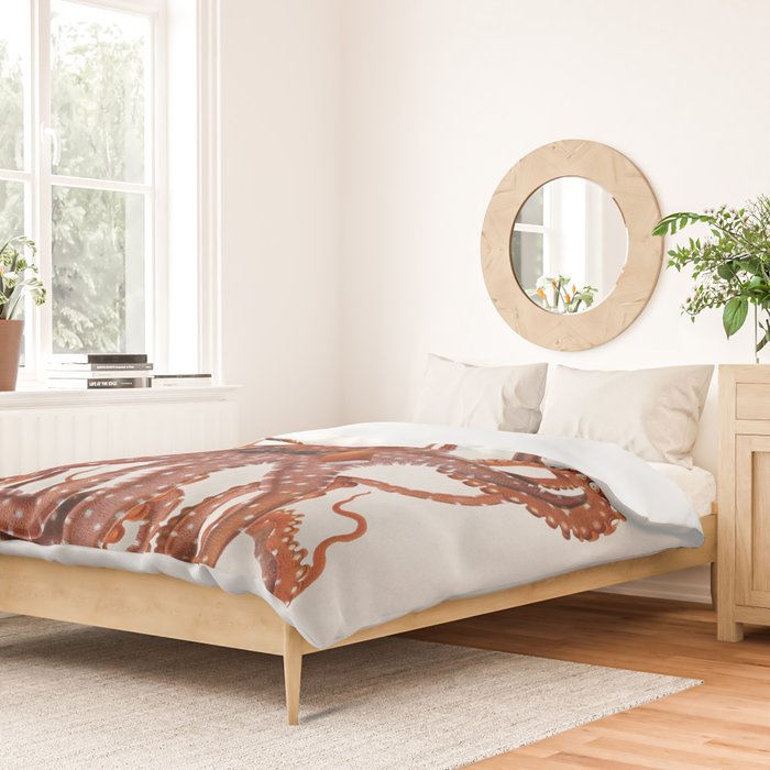 White Spotted Octopus Duvet Cover Gallery Image 2