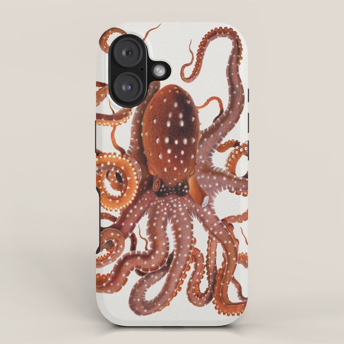 White Spotted Octopus iPhone Case Gallery Image 1