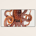 White Spotted Octopus Desk Mat Gallery Image 3