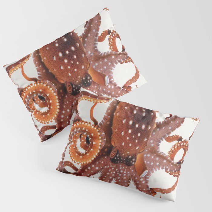 White Spotted Octopus Pillow Sham Gallery Image 3