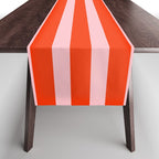 Bold Bright Basic Stripes in Pink and Red Orange Table Runner Gallery Image 1