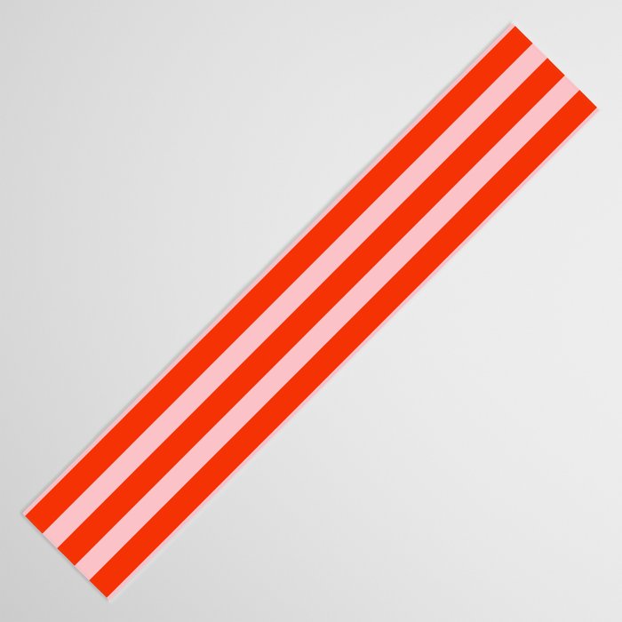 Bold Bright Basic Stripes in Pink and Red Orange Table Runner Gallery Image 3