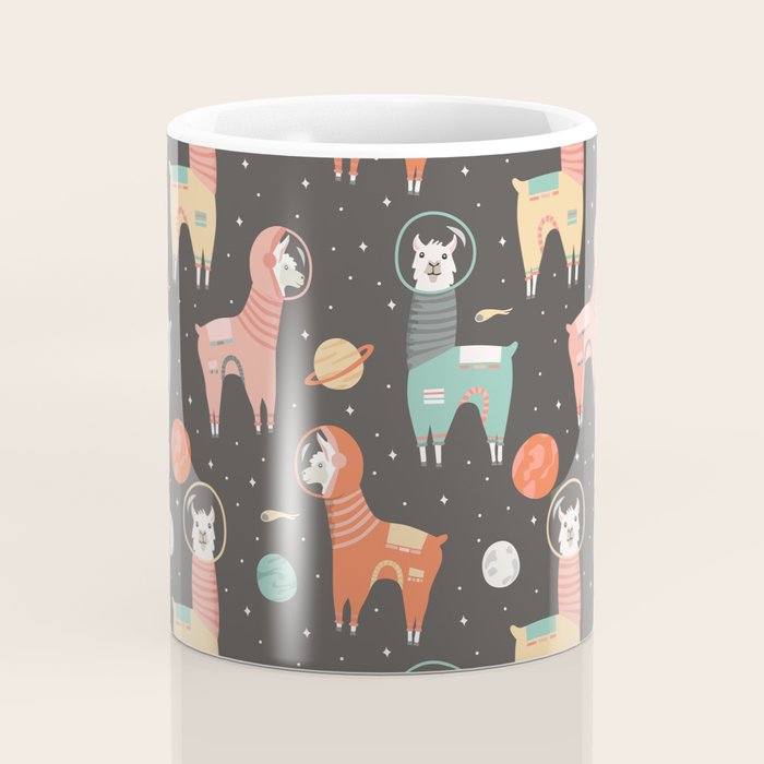 Astronaut Llamas in Space Coffee Mug Gallery Image 4