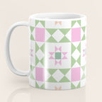 Pastel Star Quilt Pattern Coffee Mug Gallery Image 3