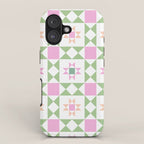 Pastel Star Quilt Pattern iPhone Case Gallery Image 1