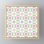 Pastel Star Quilt Pattern Mini Art Print Gallery Image 1