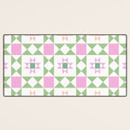 Pastel Star Quilt Pattern Desk Mat Gallery Image 3