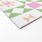 Pastel Star Quilt Pattern Welcome Mat Gallery Image 2
