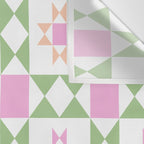 Pastel Star Quilt Pattern Wall Tapestry Gallery Image 3
