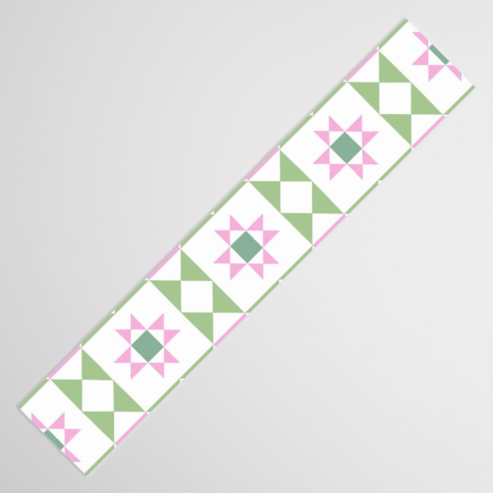 Pastel Star Quilt Pattern Table Runner Gallery Image 3