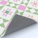 Pastel Star Quilt Pattern Rug Gallery Image 4