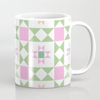 Pastel Star Quilt Pattern Coffee Mug Gallery Image 1