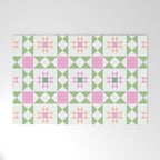 Pastel Star Quilt Pattern Welcome Mat Gallery Image 1