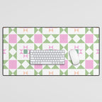 Pastel Star Quilt Pattern Desk Mat Gallery Image 1