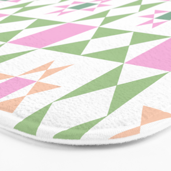 Pastel Star Quilt Pattern Bath Mat Gallery Image 3