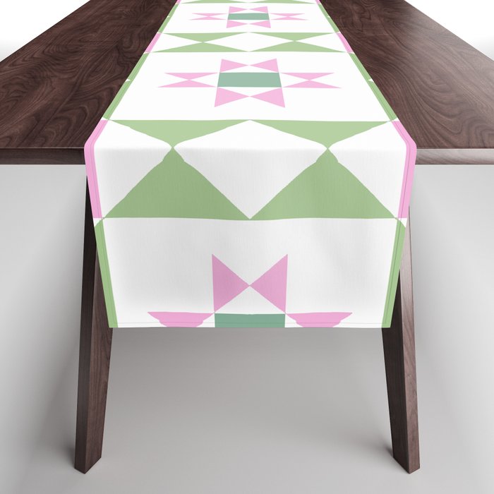 Pastel Star Quilt Pattern Table Runner Gallery Image 1