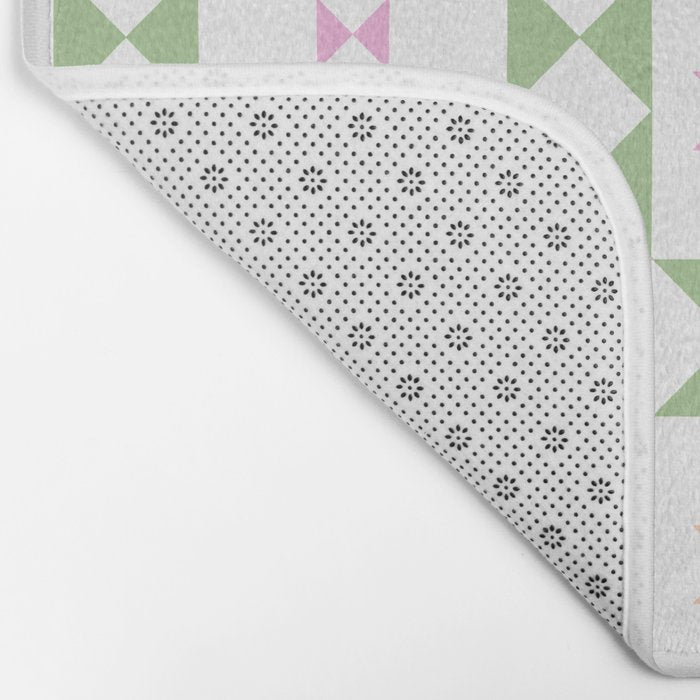 Pastel Star Quilt Pattern Bath Mat Gallery Image 2