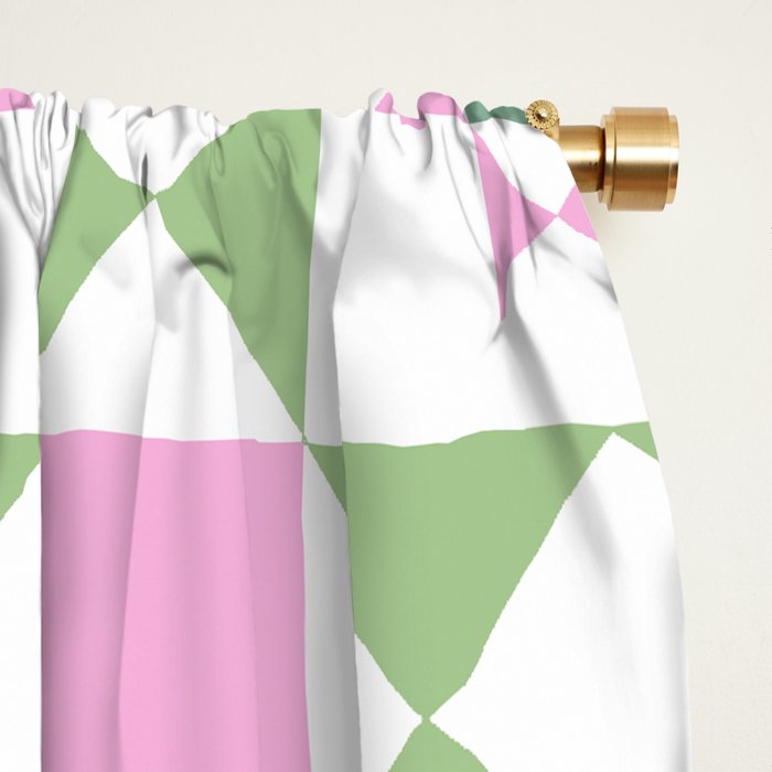 Pastel Star Quilt Pattern Window Curtain Gallery Image 2