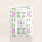 Pastel Star Quilt Pattern Coffee Mug Gallery Image 4