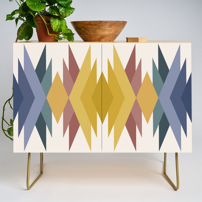 Bold Geometric Triangles III Credenza Gallery Image 1