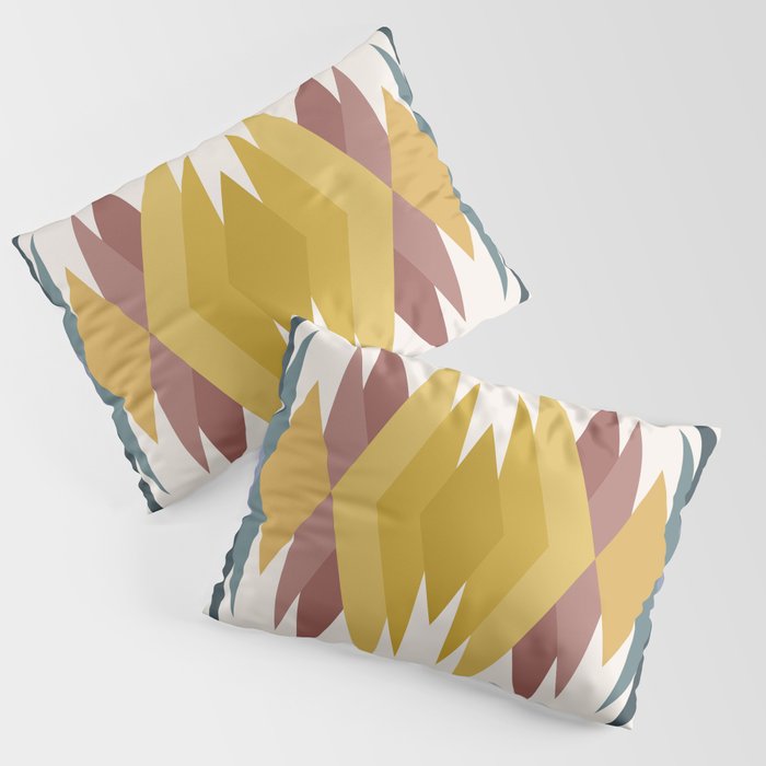 Bold Geometric Triangles III Pillow Sham Gallery Image 1