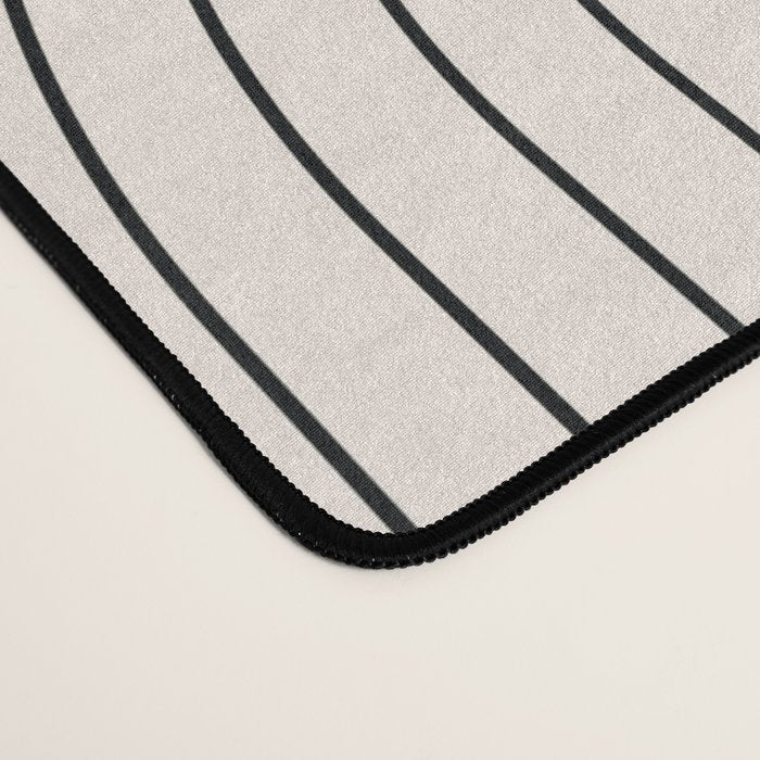 Geometric Lines in Black and Beige 29 (Rainbow and Sun Abstraction) Desk Mat Gallery Image 4