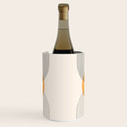 Geometric Lines in Black and Beige 29 (Rainbow and Sun Abstraction) Wine Chiller Gallery Image 1