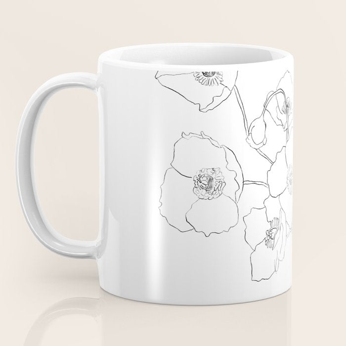 Field Wildflowers Line Coffee Mug Gallery Image 3
