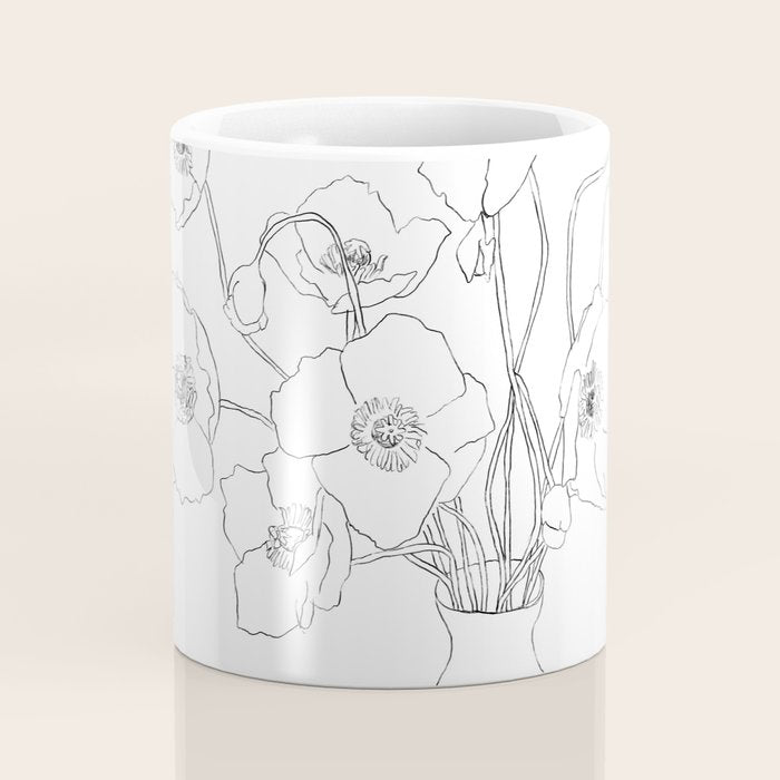 Field Wildflowers Line Coffee Mug Gallery Image 4