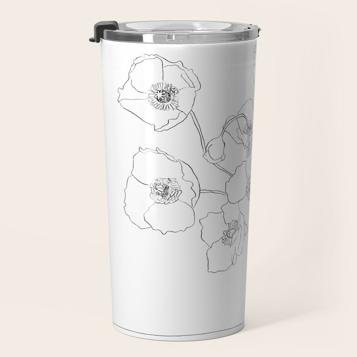 Field Wildflowers Line Travel Mug Gallery Image 3