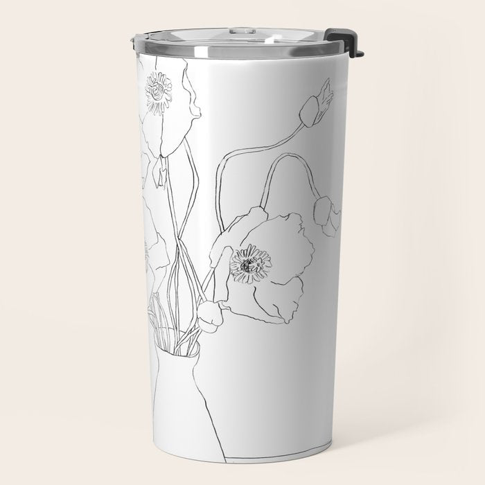 Field Wildflowers Line Travel Mug Gallery Image 2