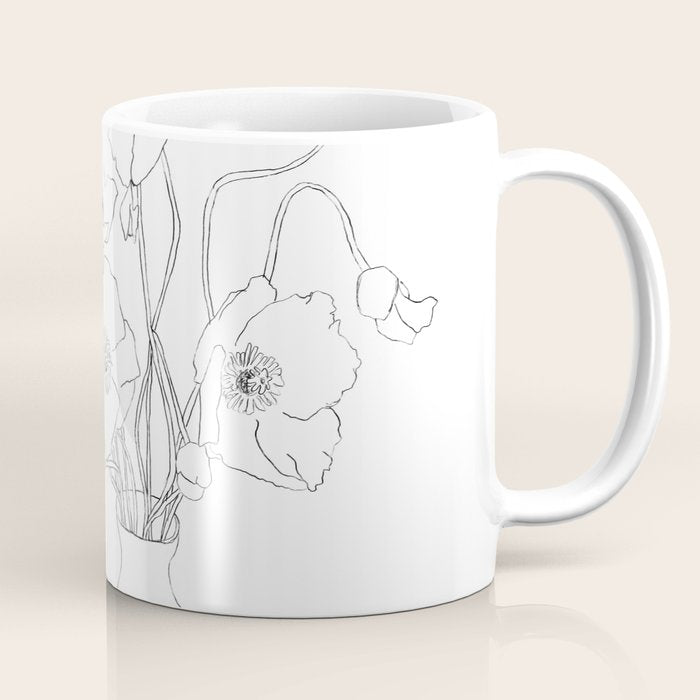 Field Wildflowers Line Coffee Mug Gallery Image 1