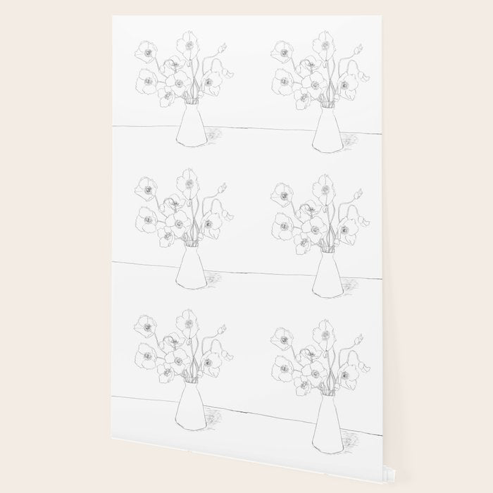 Field Wildflowers Line Wallpaper Gallery Image 2