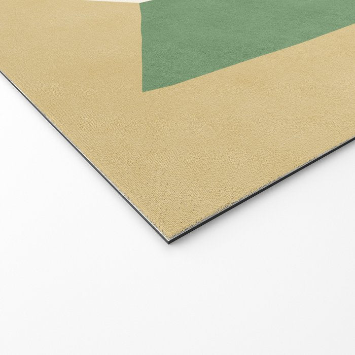 Geometric Vase - Green on Beige Welcome Mat Gallery Image 2