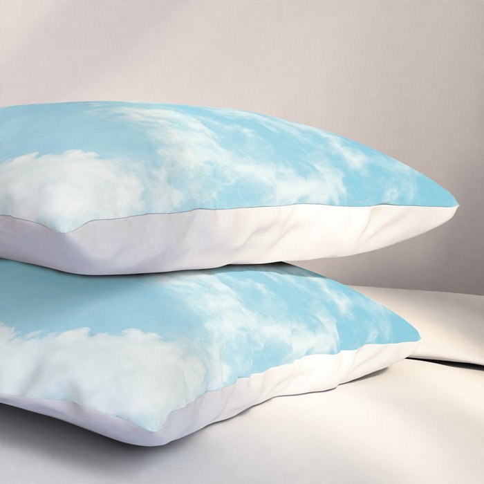 Perfect Blue Summer Sky Nature Photography Pillow Sham Gallery Image 3