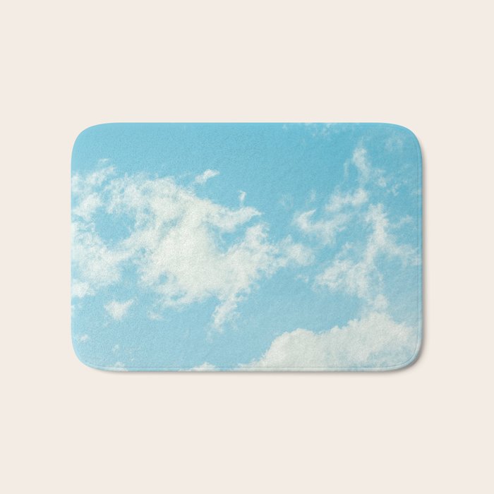 Perfect Blue Summer Sky Nature Photography Bath Mat Gallery Image 1