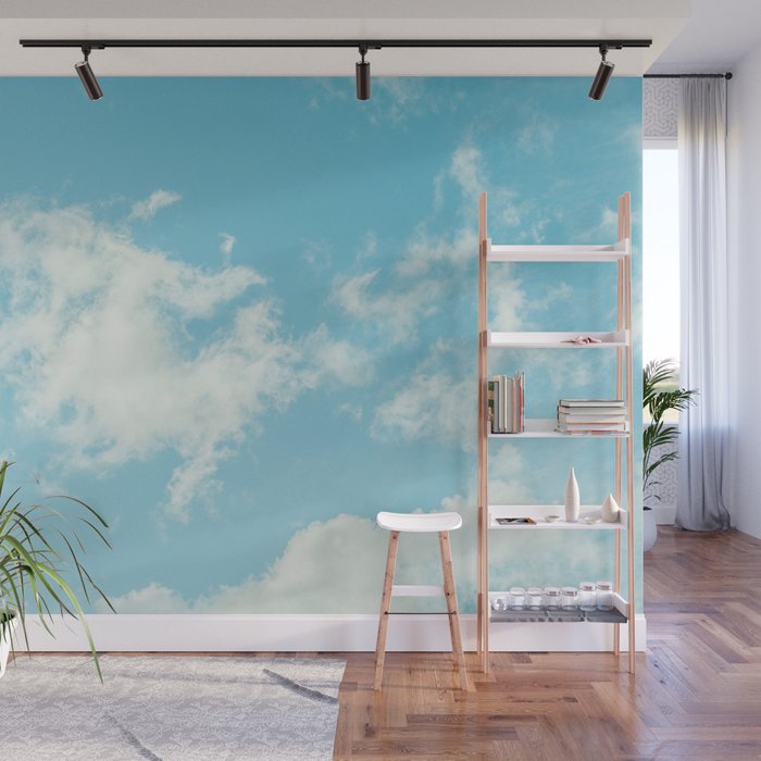 Perfect Blue Summer Sky Nature Photography Wall Mural Gallery Image 1