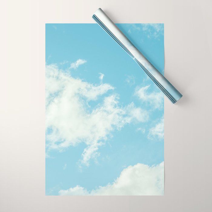 Perfect Blue Summer Sky Nature Photography Wrapping Paper Gallery Image 1