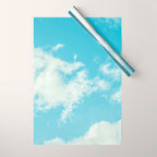Perfect Blue Summer Sky Nature Photography Wrapping Paper Gallery Image 1