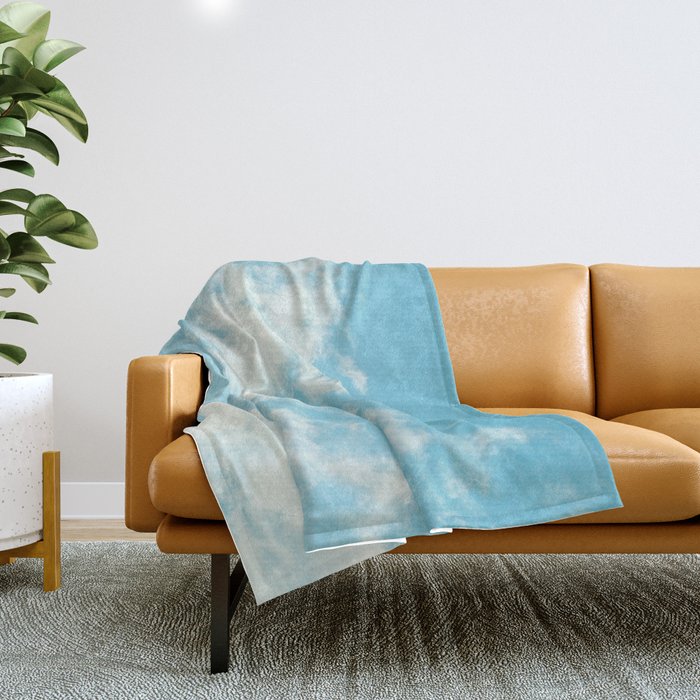 Perfect Blue Summer Sky Nature Photography Throw Blanket Gallery Image 1