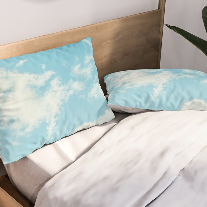 Perfect Blue Summer Sky Nature Photography Pillow Sham Gallery Image 2