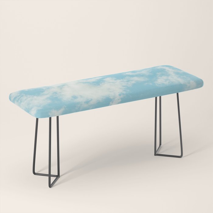 Perfect Blue Summer Sky Nature Photography Bench Gallery Image 1
