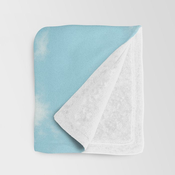 Perfect Blue Summer Sky Nature Photography Throw Blanket Gallery Image 3