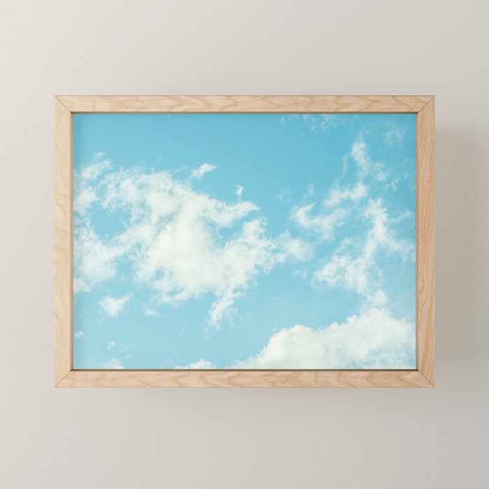 Perfect Blue Summer Sky Nature Photography Mini Art Print Gallery Image 1