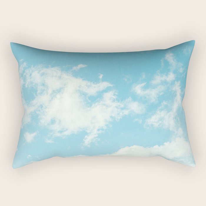 Perfect Blue Summer Sky Nature Photography Rectangular Pillow Gallery Image 1