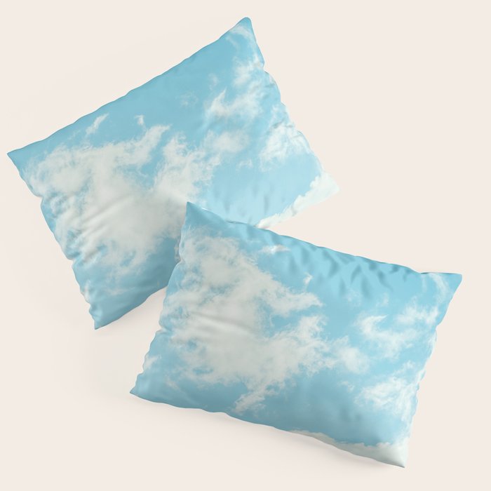 Perfect Blue Summer Sky Nature Photography Pillow Sham Gallery Image 1