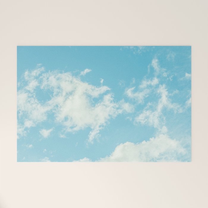 Perfect Blue Summer Sky Nature Photography Welcome Mat Gallery Image 1