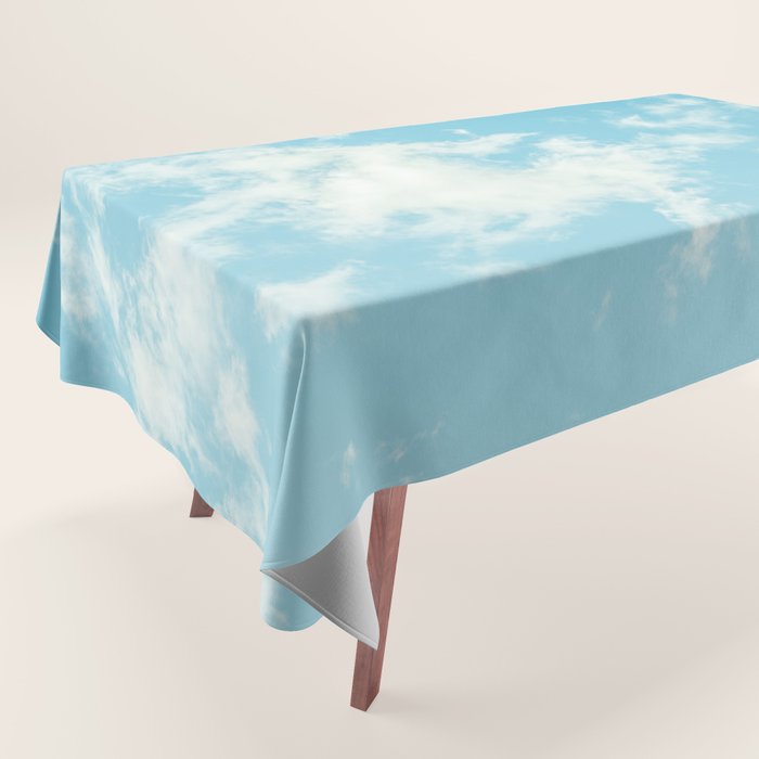 Perfect Blue Summer Sky Nature Photography Tablecloth Gallery Image 1