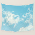 Perfect Blue Summer Sky Nature Photography Wall Tapestry Gallery Image 4